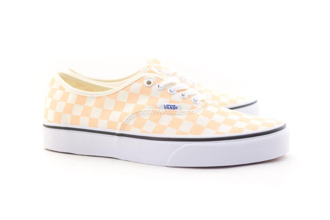 vans checkerboard peach