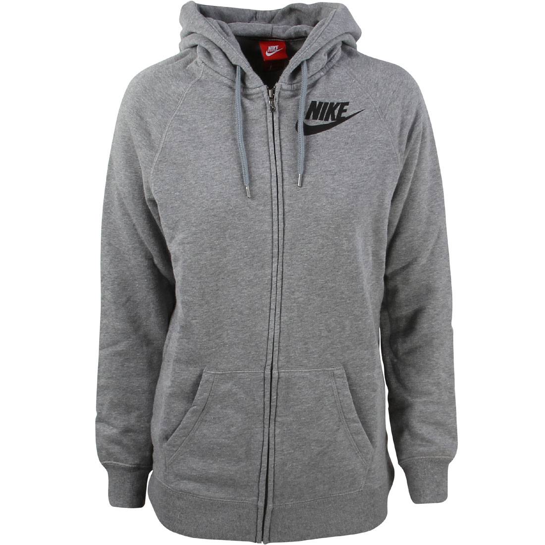 $69.99 749796-091 Nike Women Rally Boyfriend Full Hoodie (grey / carbon heat | eBay