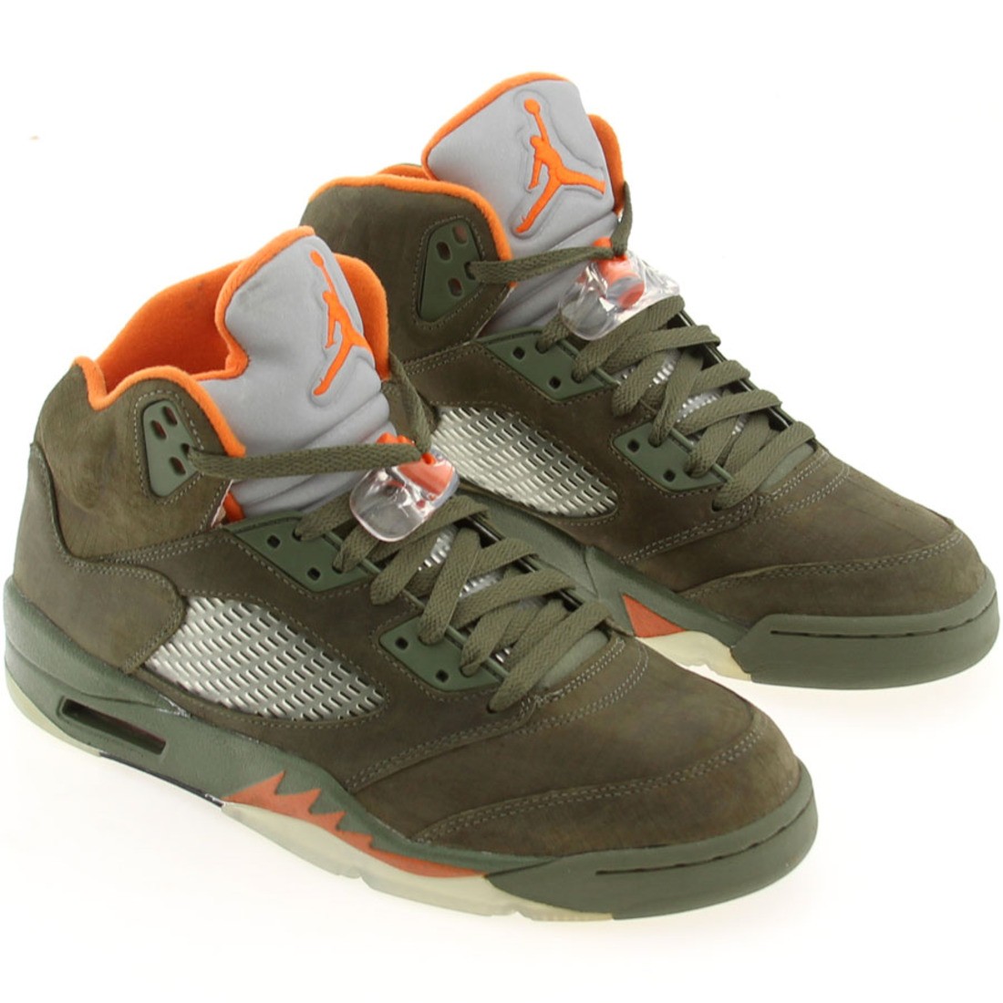 AIR JORDAN 5 RETRO LS ARMY OLIVE SOLAR ORANGE BLACK 314259 381
