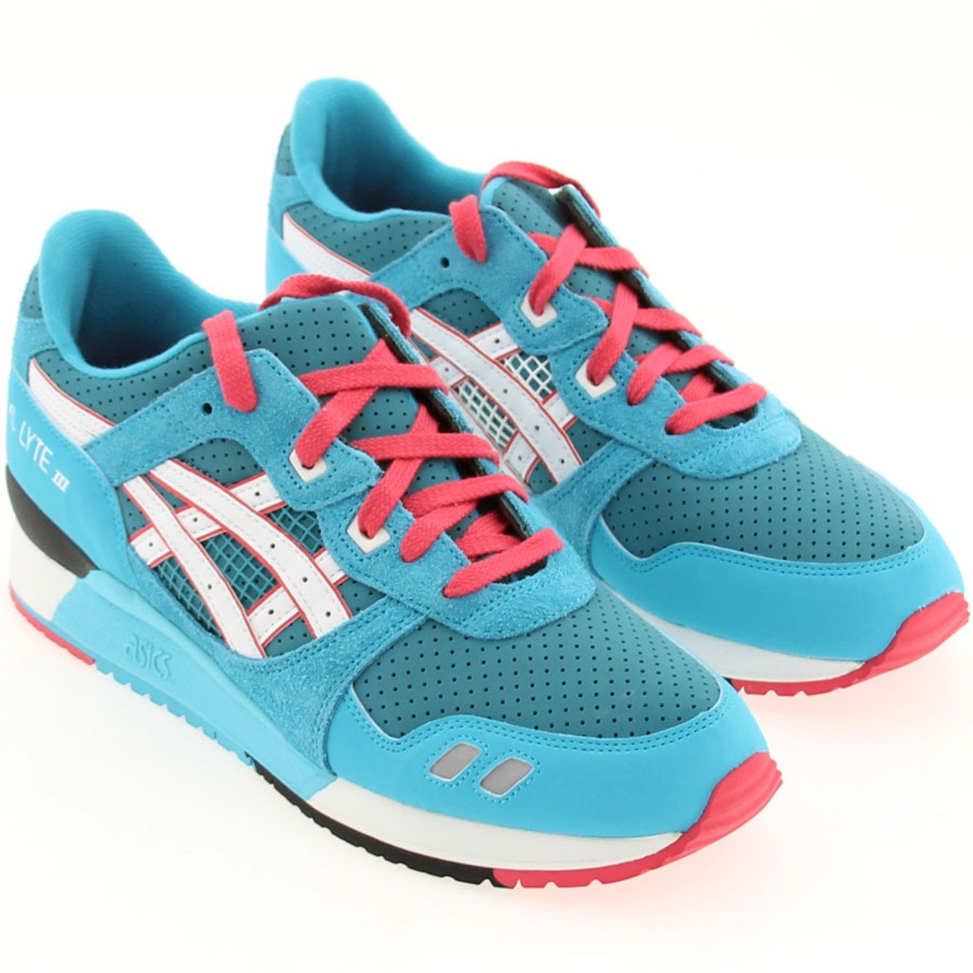 Asics Gel-Lyte III 3 Teal Dragon red turquoise white US Size 10.0