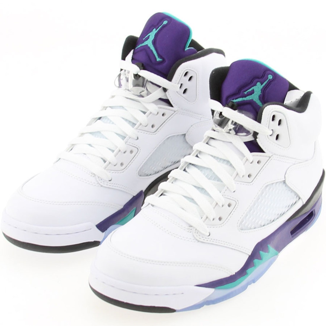 AIR JORDAN 5 V RETRO 2013 EMERALD GRAPE ICE BLK 136027-108 SIZE 8.0