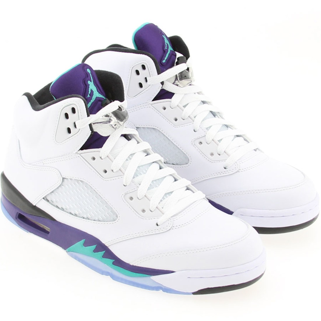 AIR JORDAN 5 V RETRO 2013 EMERALD GRAPE ICE BLK 136027-108 SIZE 8.5