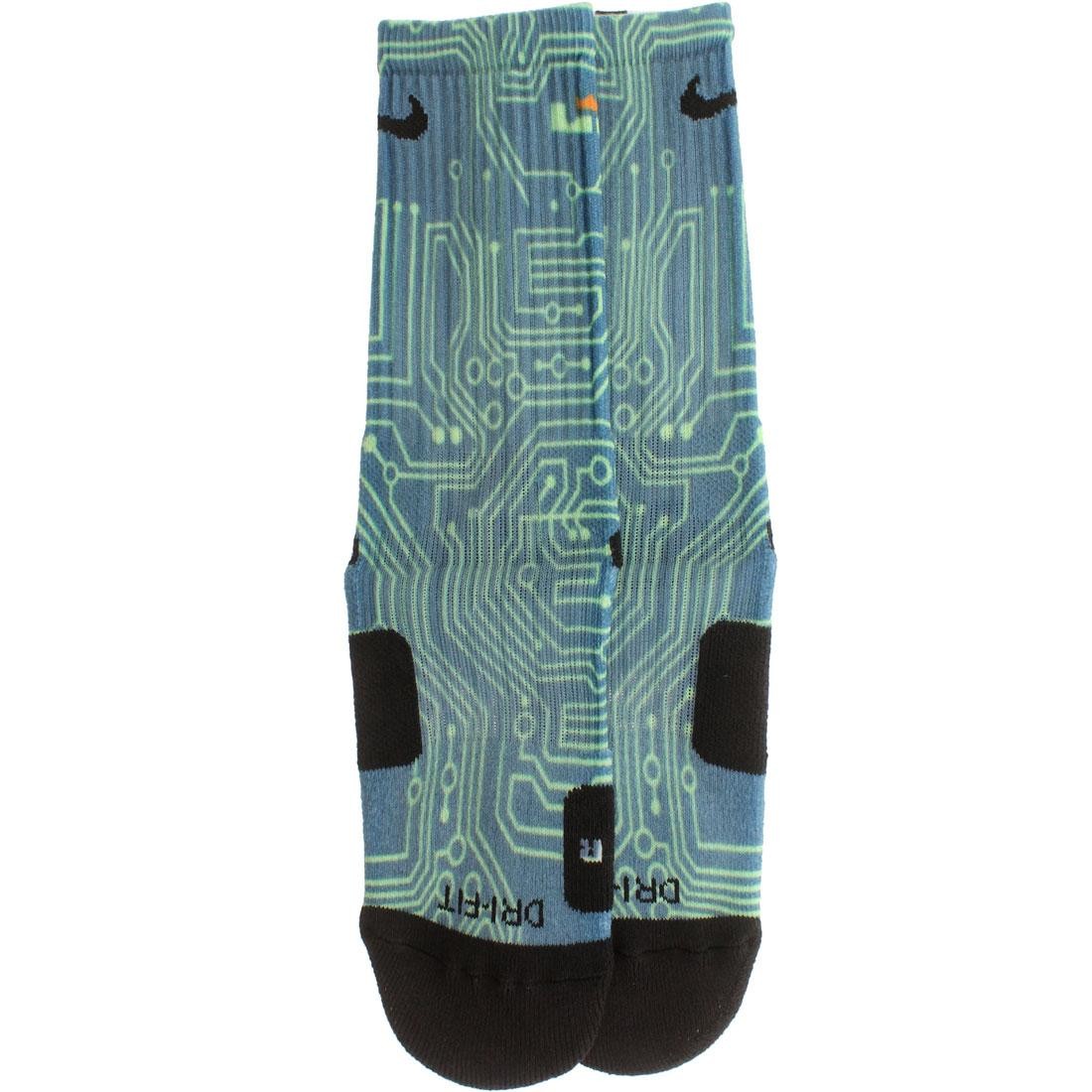 Nike Elite Basketball 6 Trillion Socks (blue / green)
