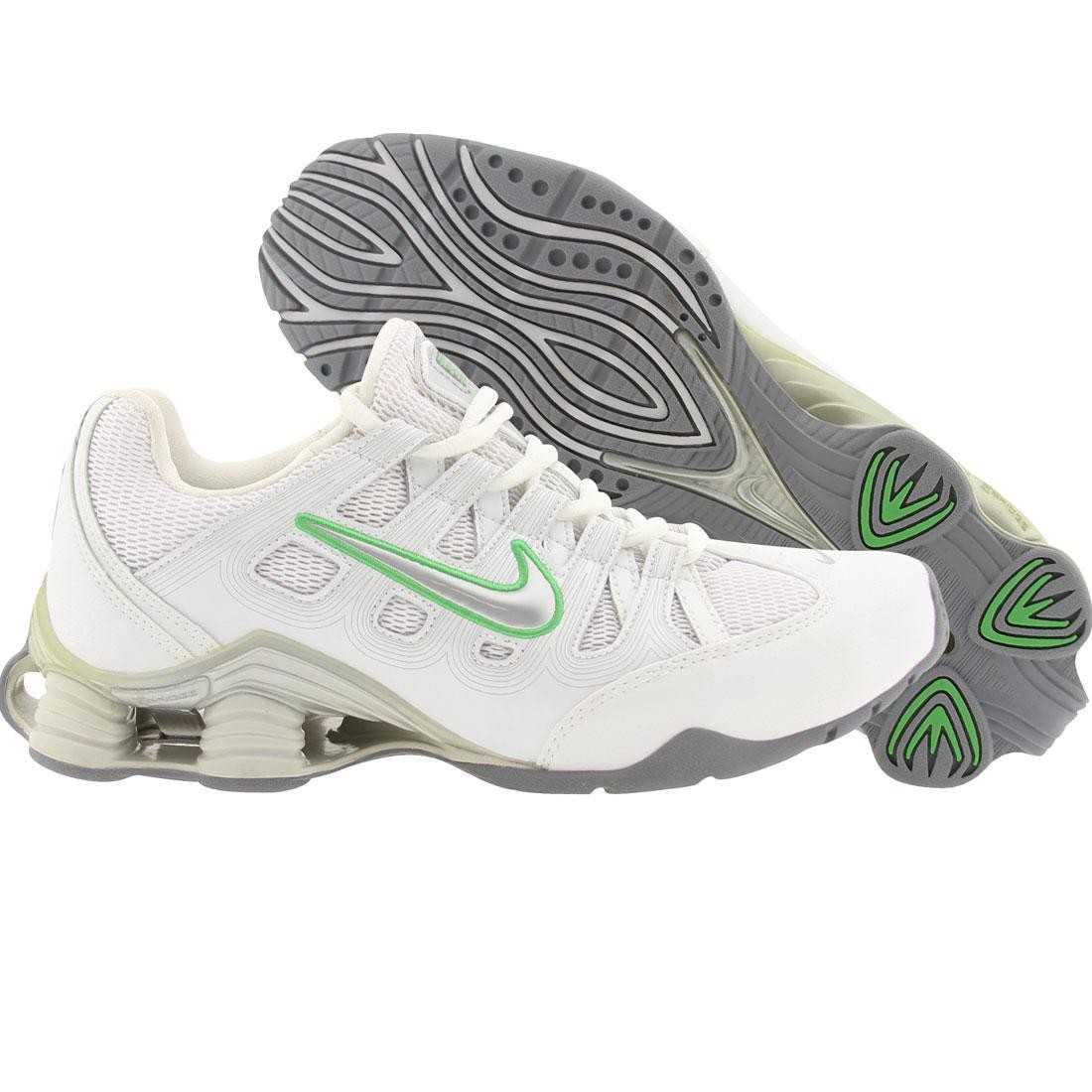 Nike Womens Shox Warrior (white / metallic silver / green / grey)