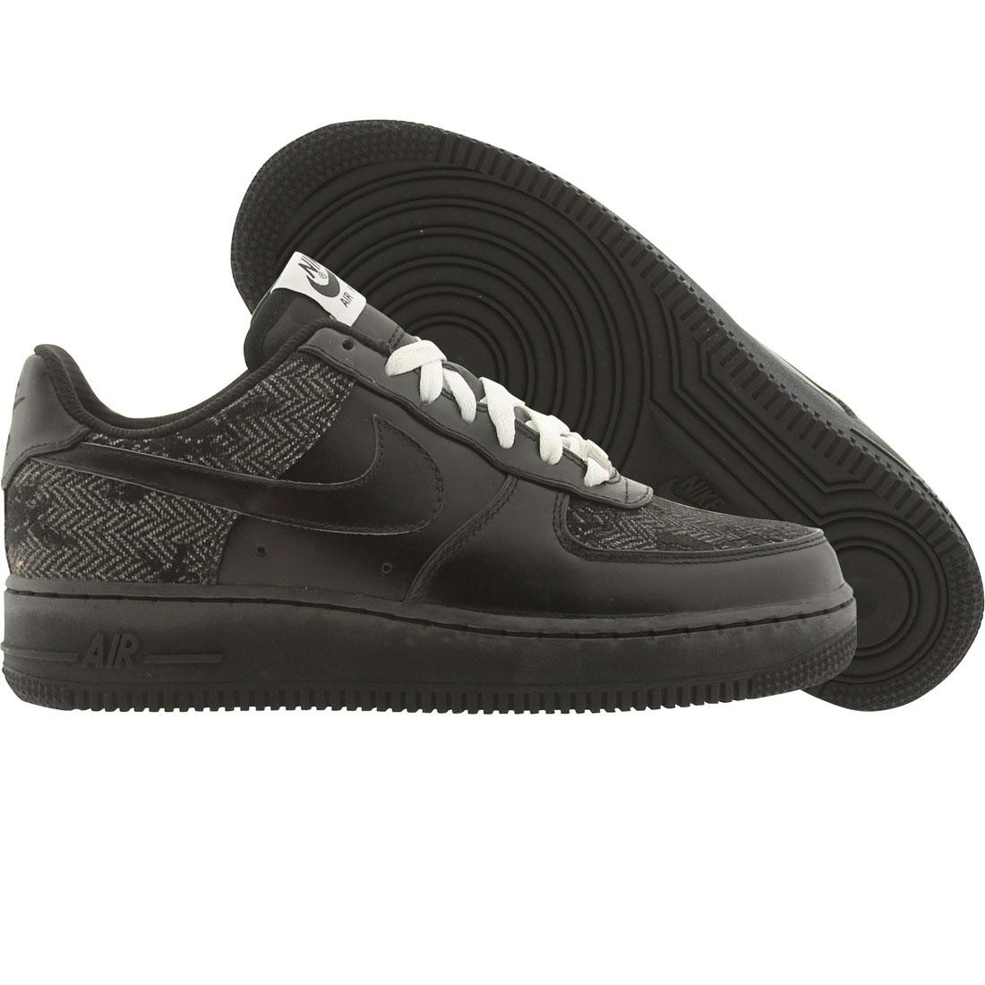 Nike Womens Air Force 1 Low Premium (black / black / white)