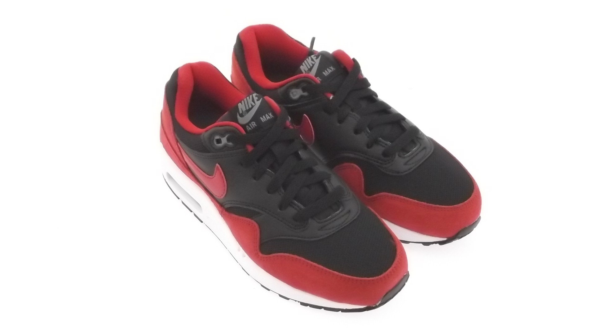 Nike Big Kids Air Max 1 GS (black / gym red / white)