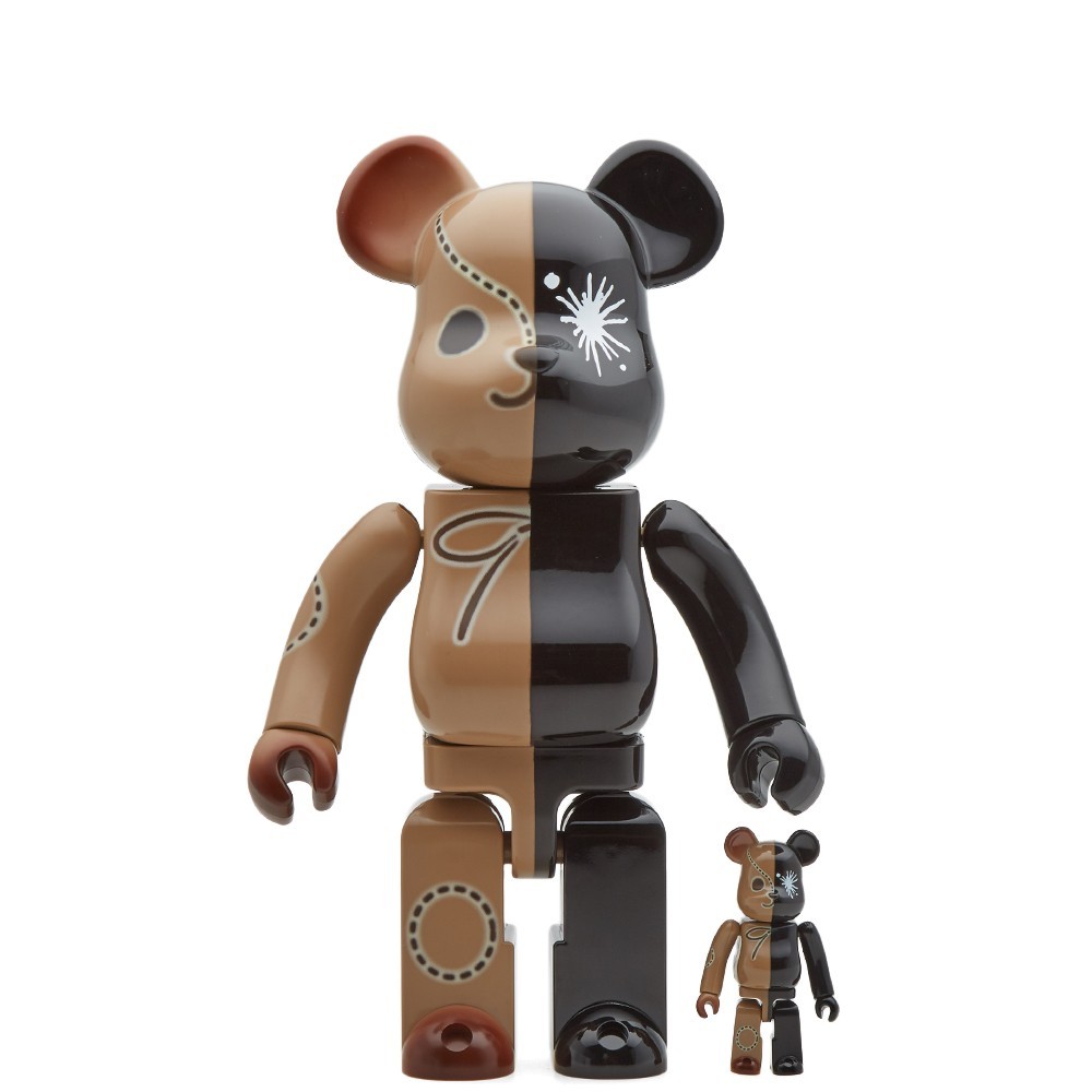 Medicom Mihara Yasuhiro 100% 400% Black Bearbrick Set (black)