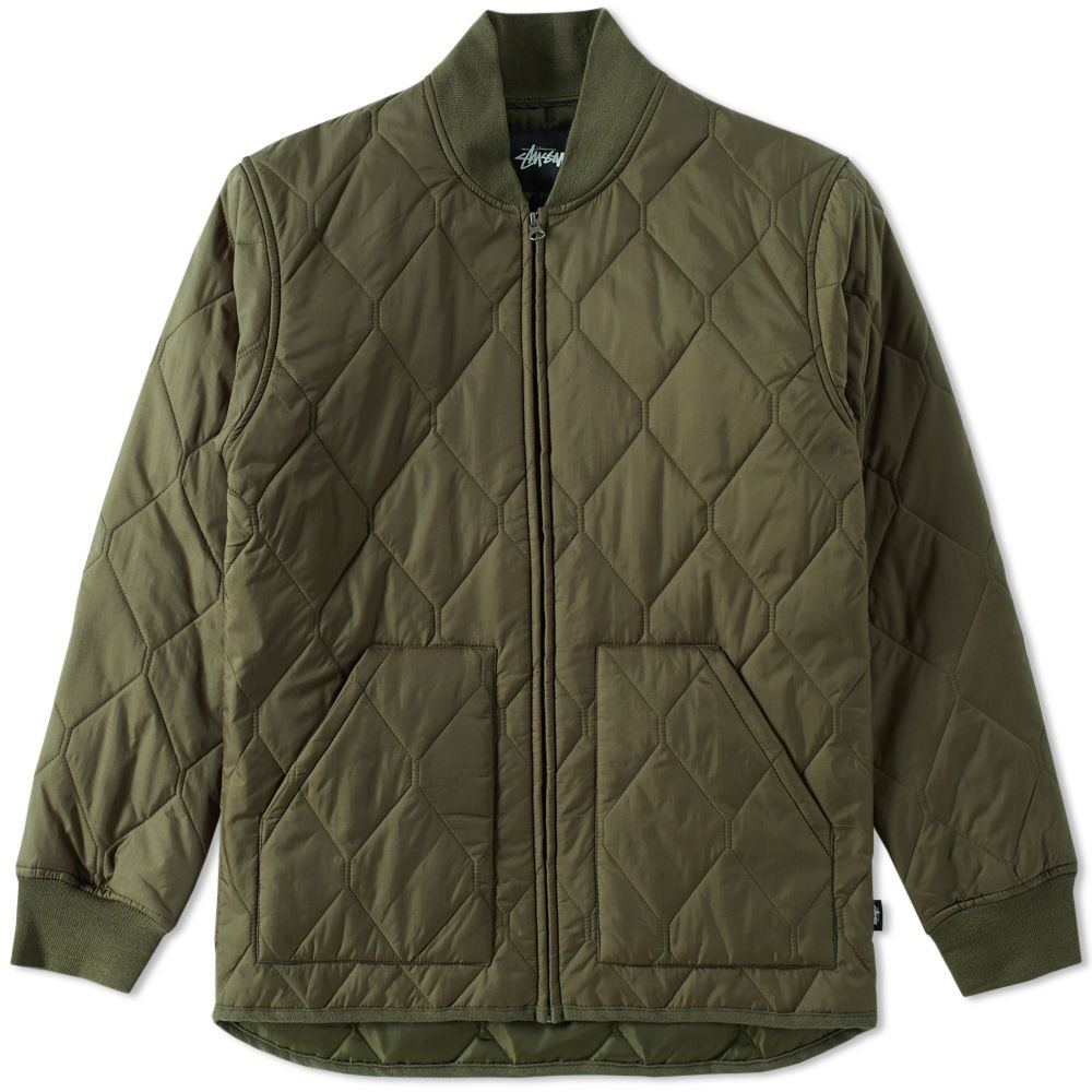 Stussy Men Quilted Military Jacket (olive)