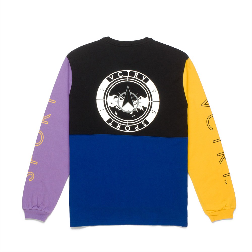 10 Deep Men Mid Mountain Long Sleeve Tee (purple / black)