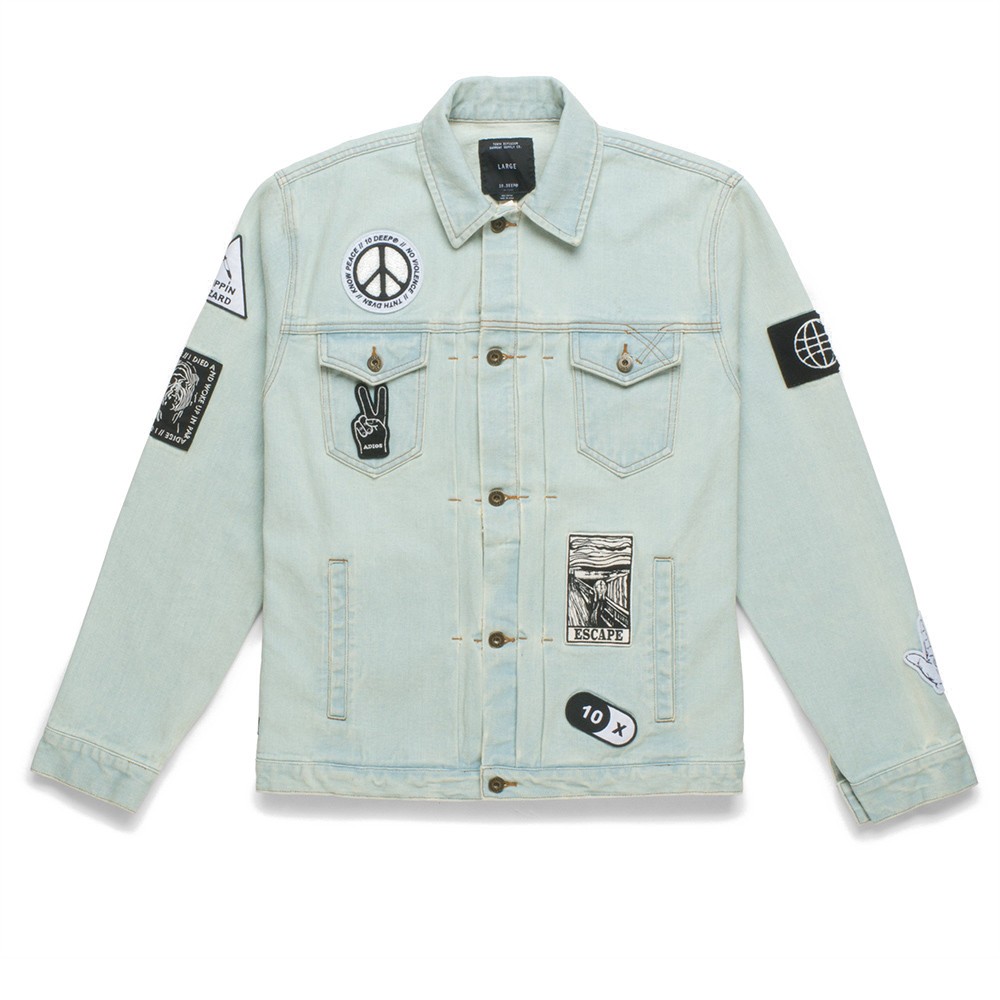 10 Deep Men Bad Acid Denim Jacket (blue)