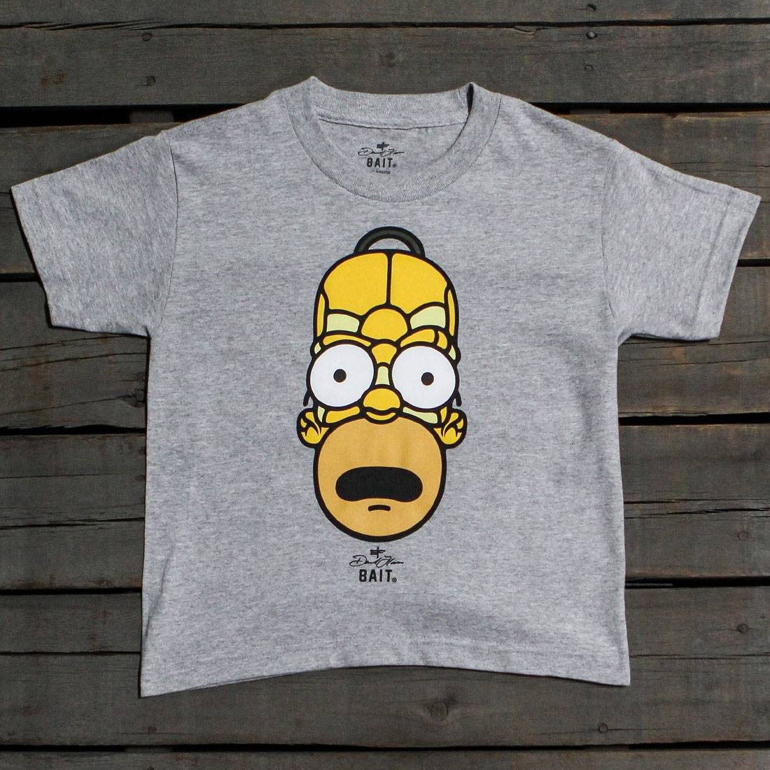 BAIT x David Flores Homer Simpson Youth Tee (gray / heather grey)