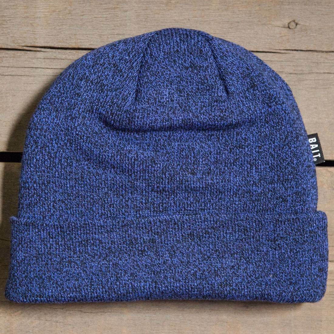 BAIT Folded Beanie (heather blue / black)
