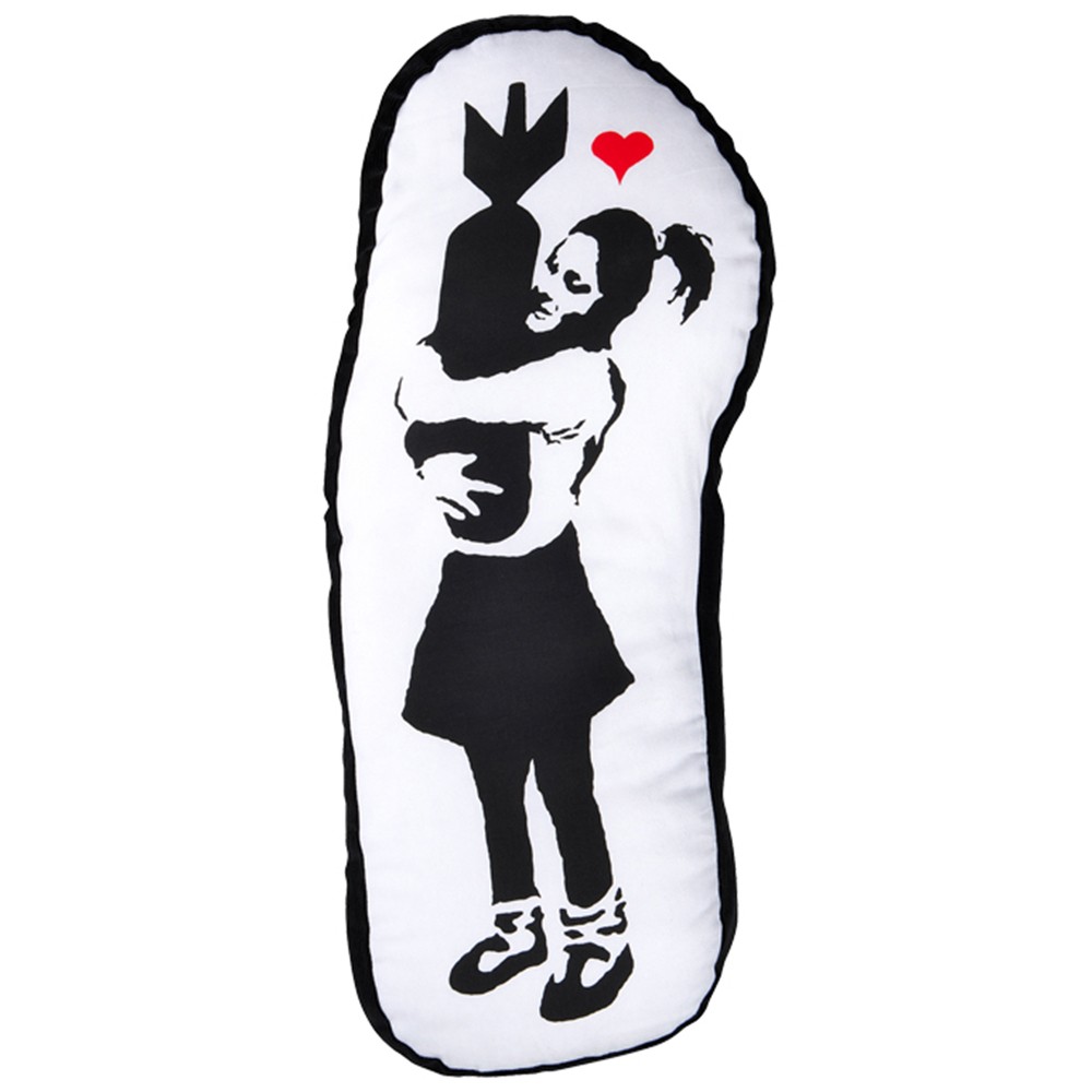 Medicom x SYNC Brandalism Bomb Hugger Plush Cushion (white)