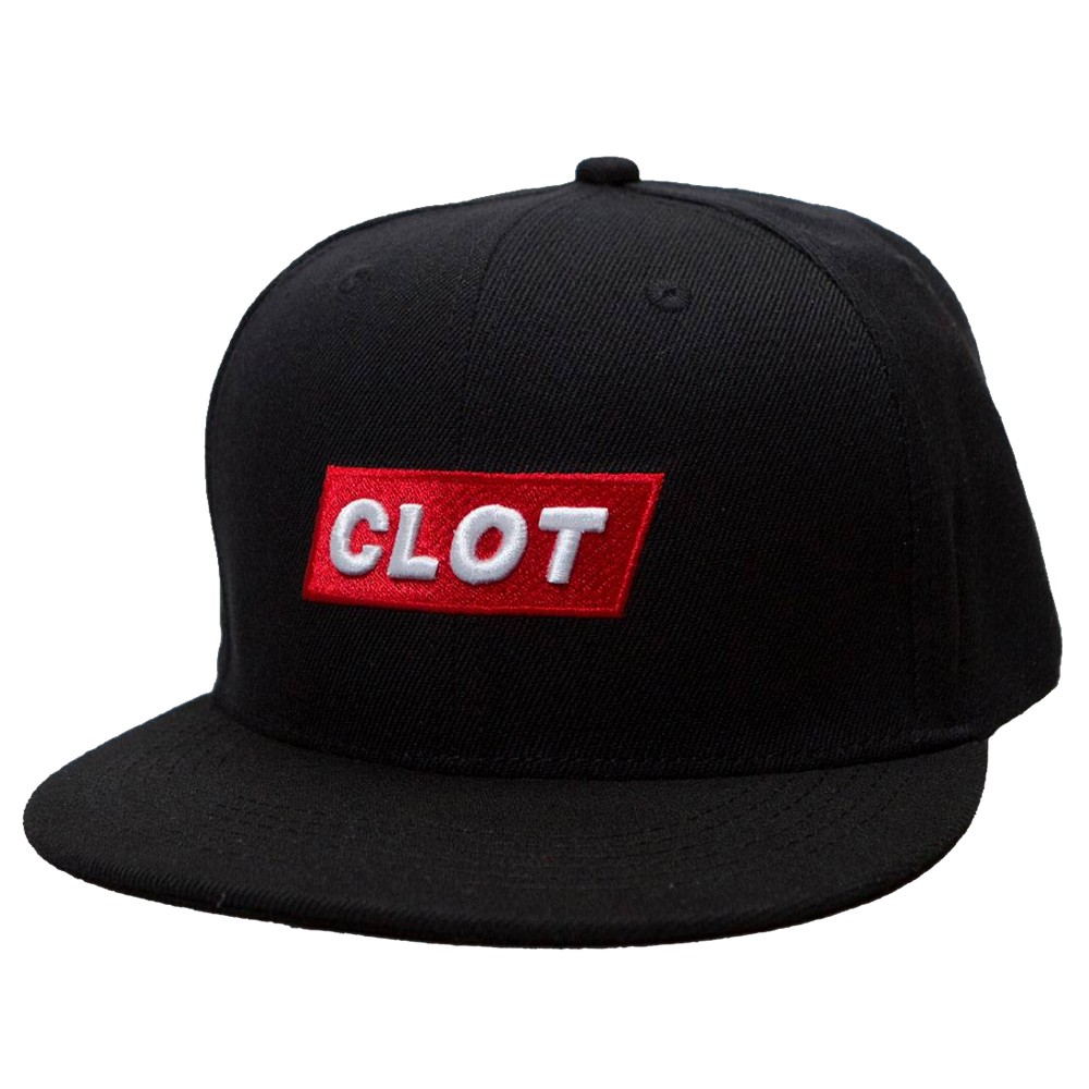 CLOT Box Logo Snapback Cap (black)