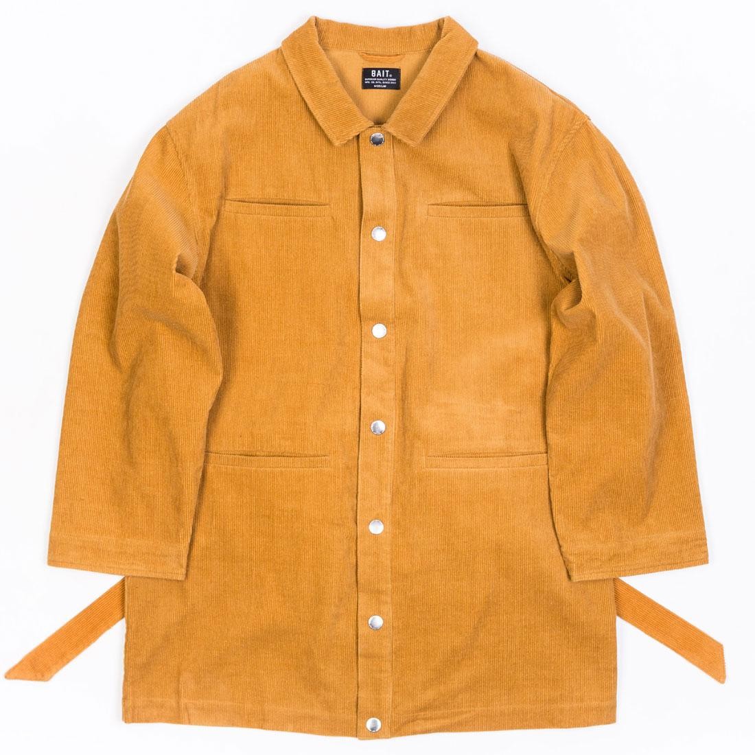 BAIT Unisex Corduroy Longline Jacket (brown / camel)