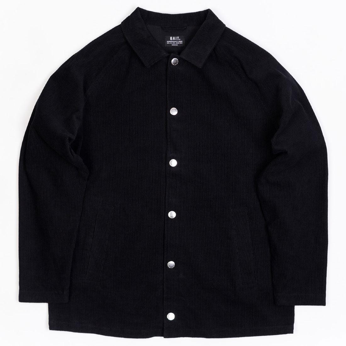 BAIT Unisex Corduroy Coaches Jacket (black)