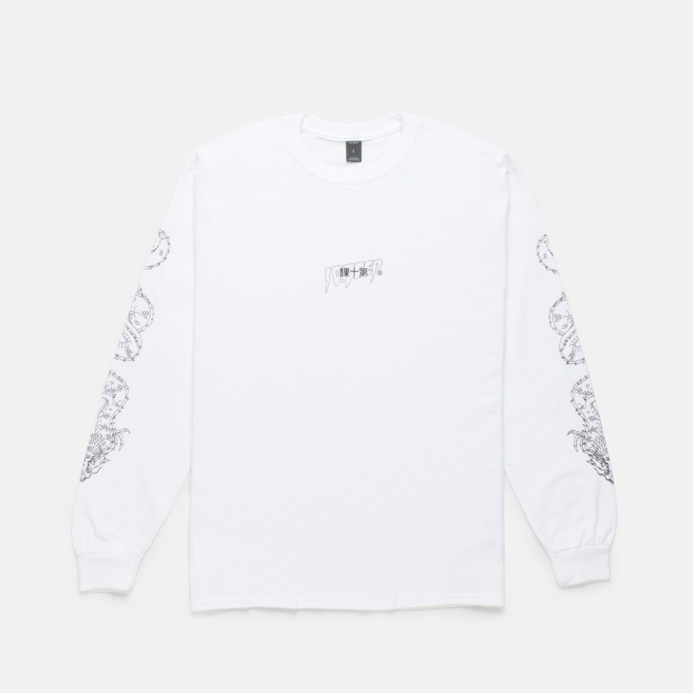 10 Deep Men Kanji Long Sleeve Tee (white)