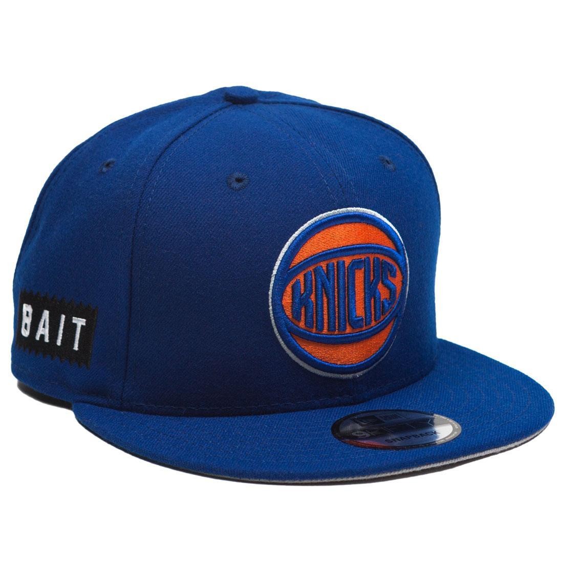 BAIT x NBA X New Era 9Fifty New York Knicks Alt Royal Snapback Cap (blue)