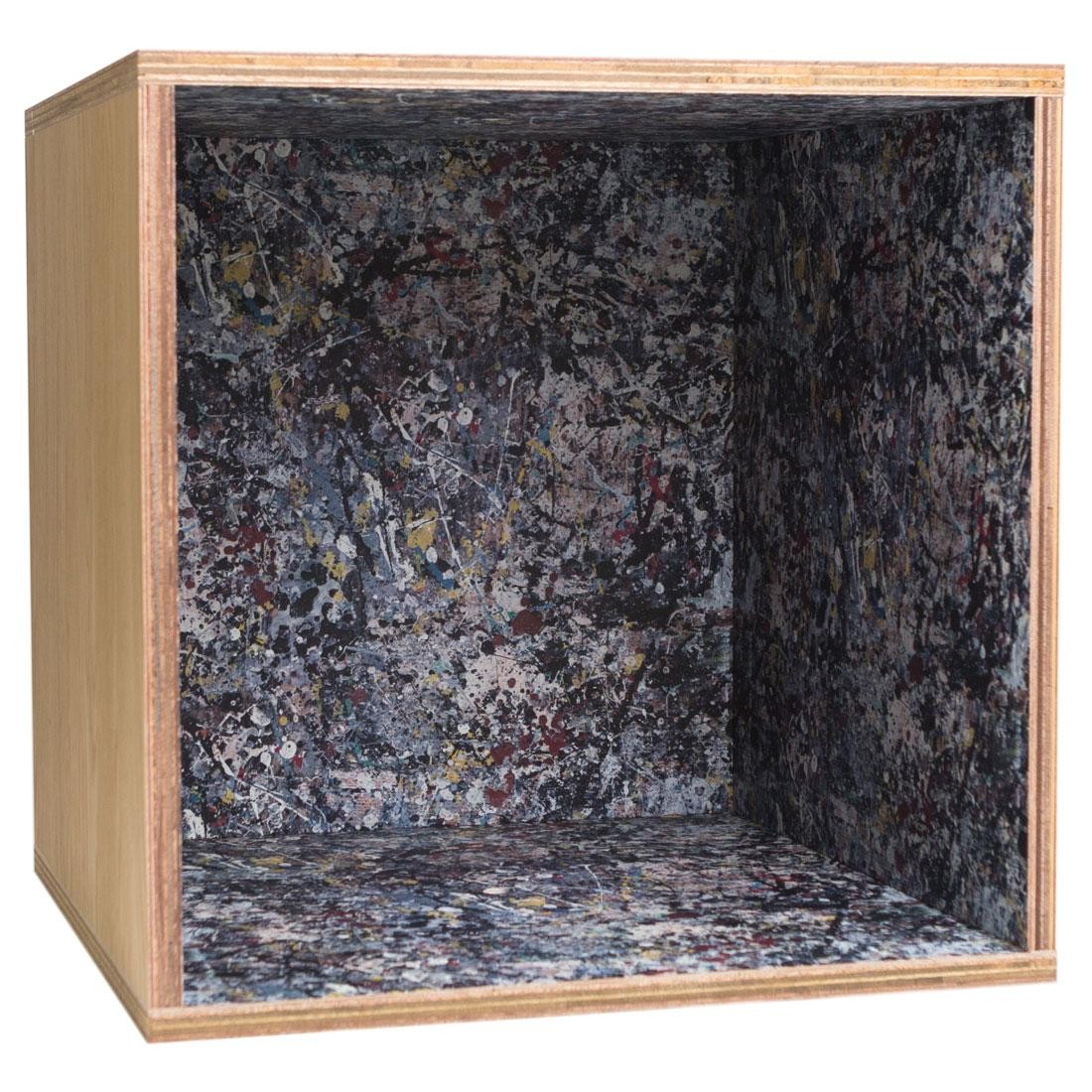 Medicom x Karimoku x SYNC x Jackson Pollock 2.0 Square Shelf (tan)