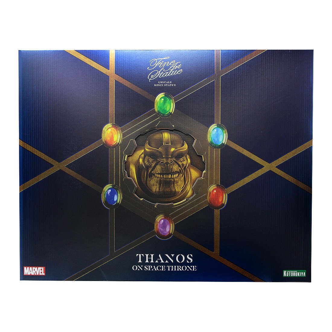 Kotobukiya Marvel Thanos On Space Throne Fine Art Statue (gold)