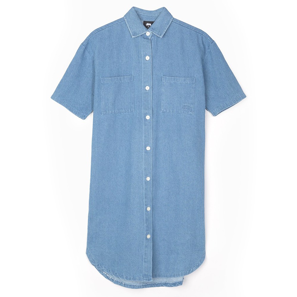 Stussy Women Vernon Denim Dress (blue / denim)