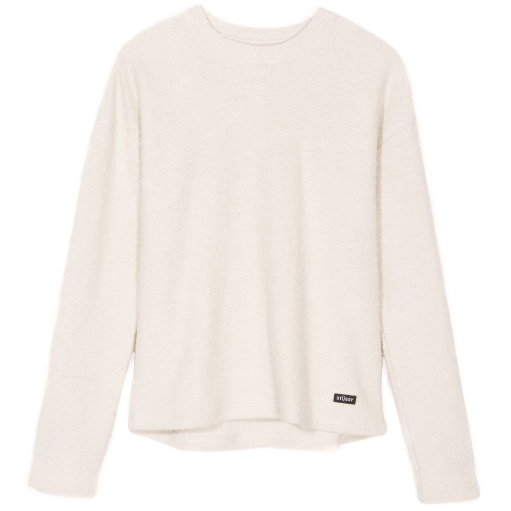 Stussy Women Swan Long Sleeve Sweater (white / natural)