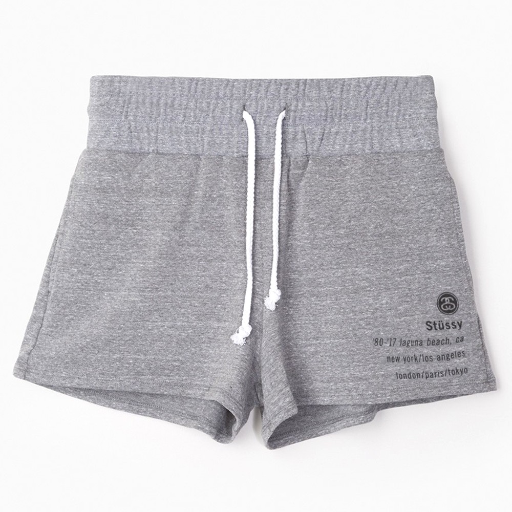 Stussy Women 80 17 Gym Shorts (gray / heather)