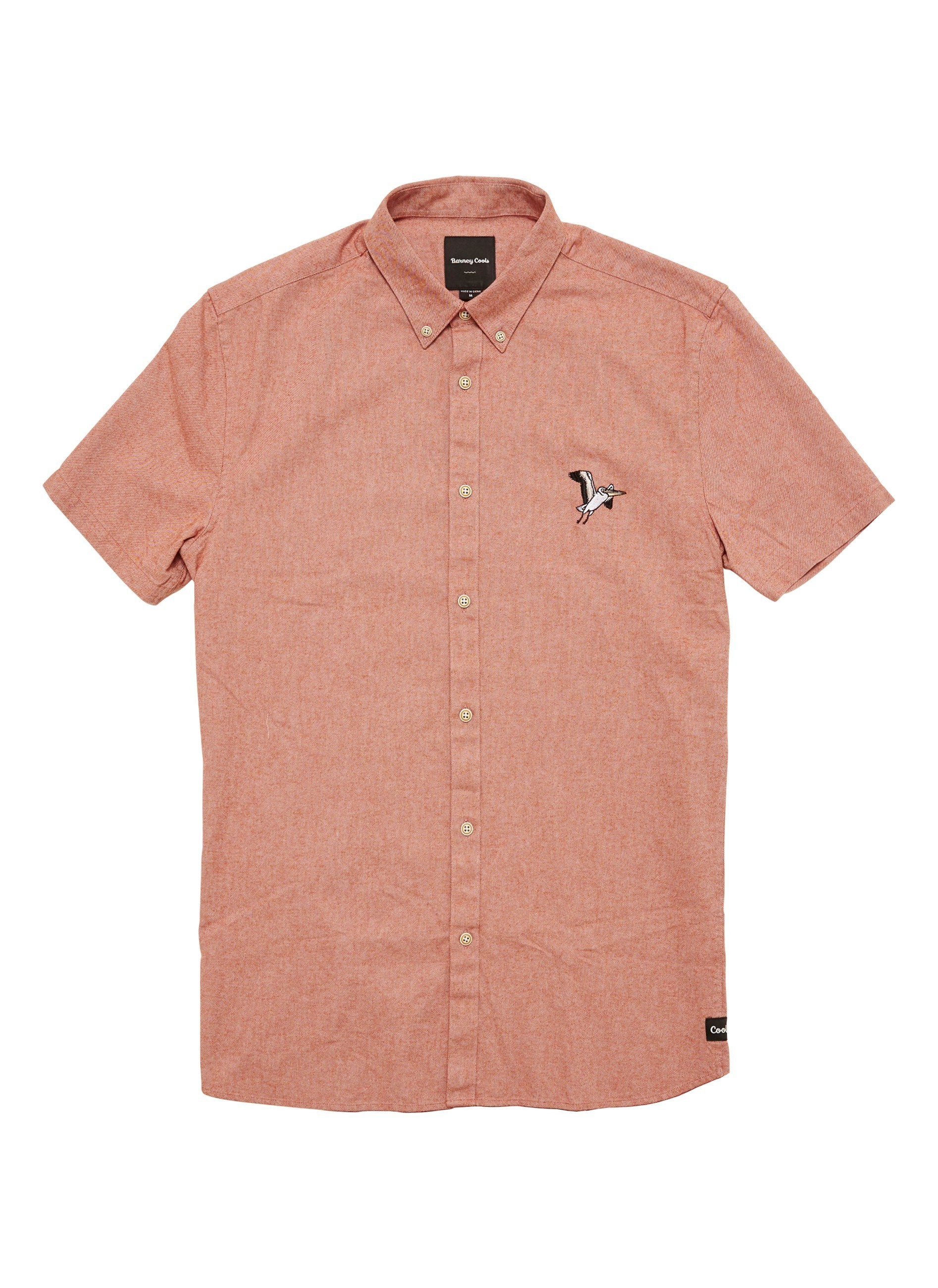 Barney Cools Men Excursion Short Sleeve Shirt (red / vintage)