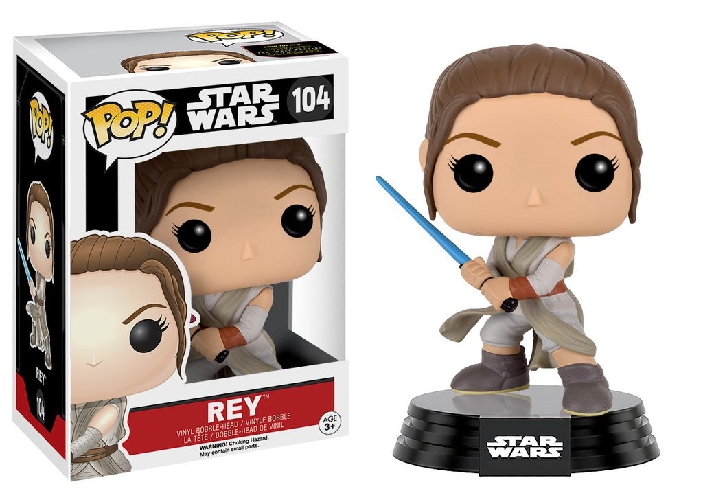 Funko POP Star Wars The Force Awakens - Rey With Lightsaber (gray)