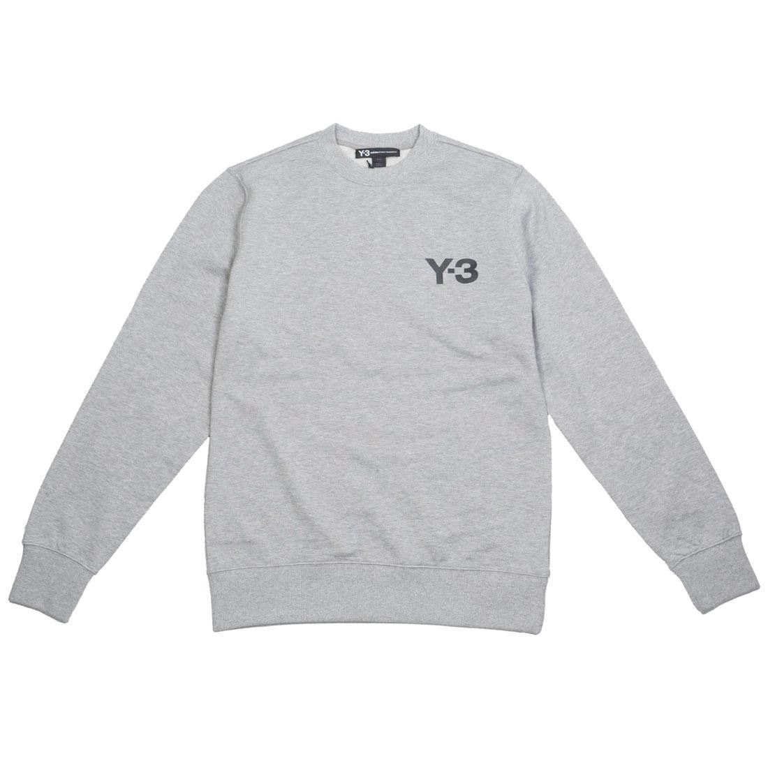 Adidas Y-3 Men Classic Logo Front Crew Sweater (gray / heather)