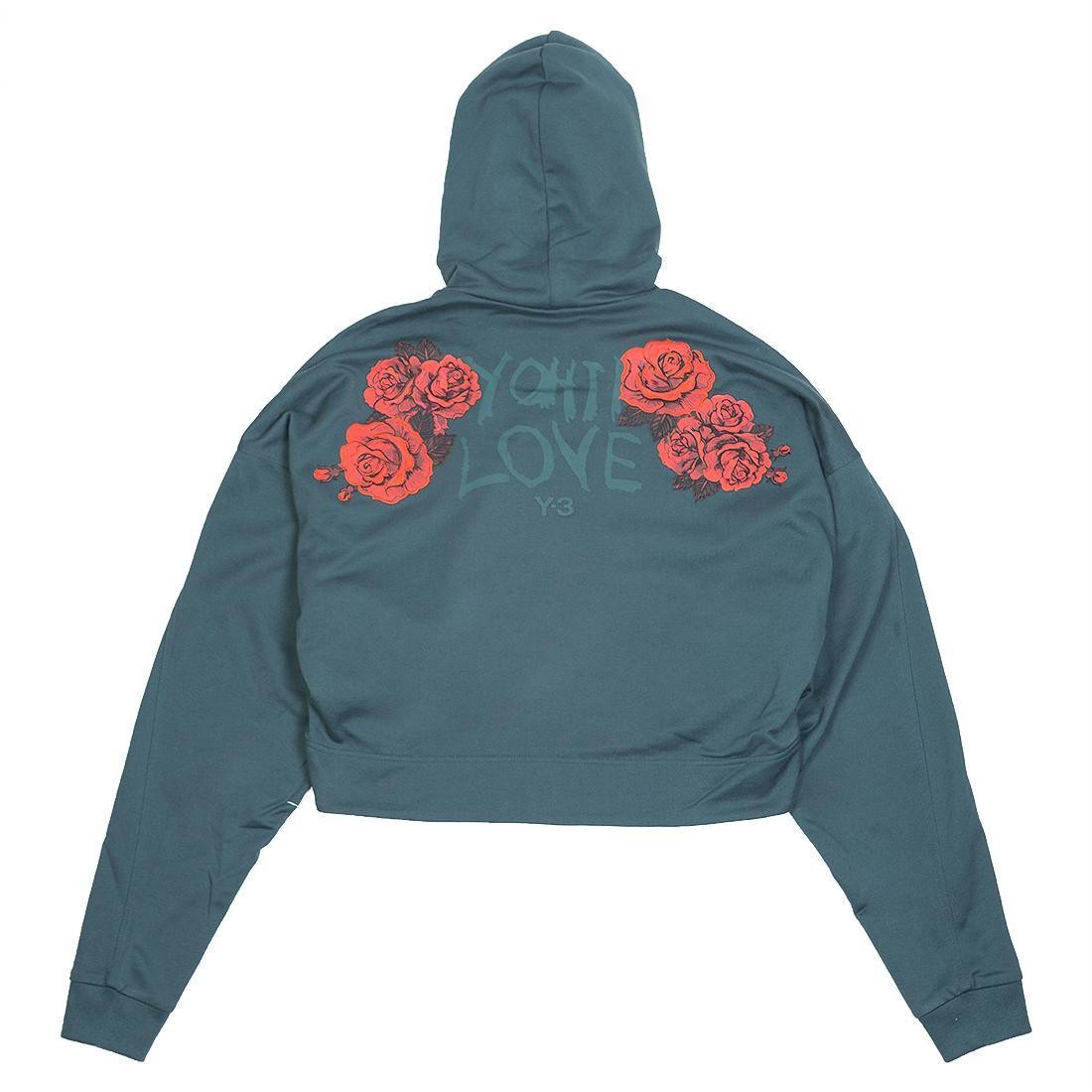 Adidas Y-3 Women Yohji Love Hoodie (green / petrol green)