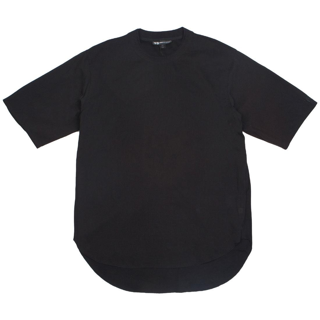 Adidas Y-3 Men Tencel Cotton Long Crew Short Sleeve Tee (black)