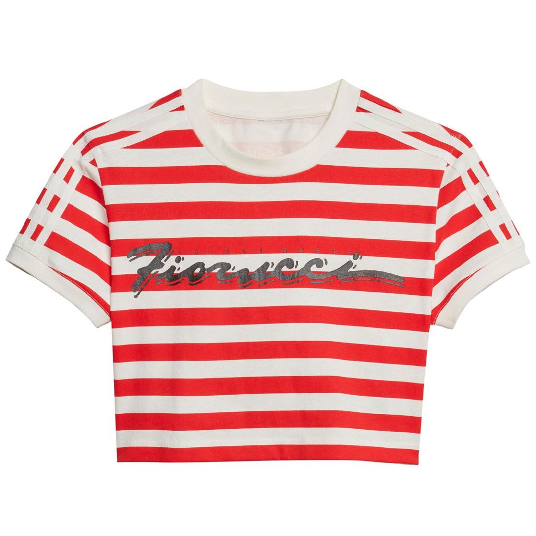 Adidas x Fiorucci Women Stripe Crop Tee (white / off white)