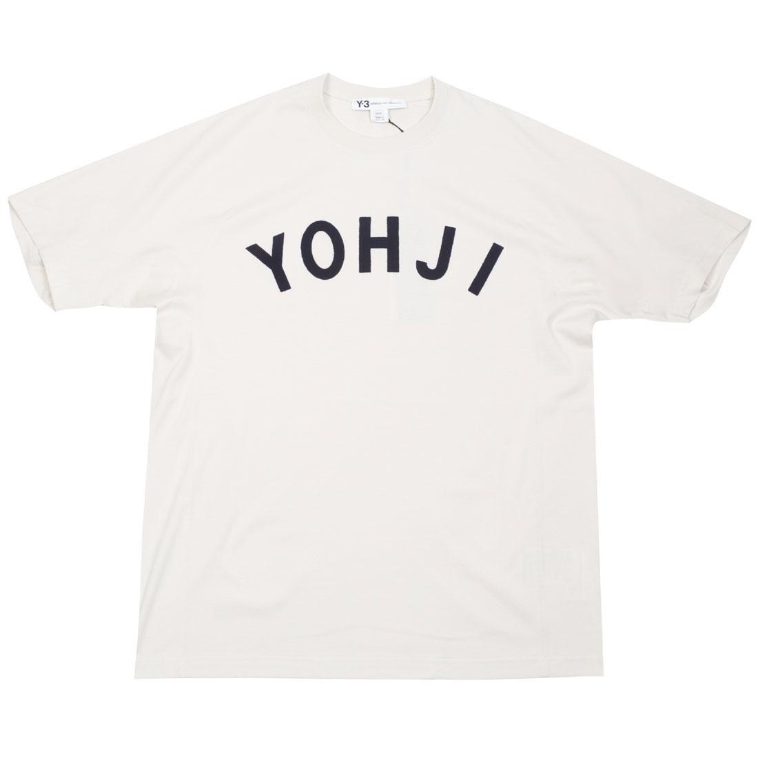 Adidas Y-3 Men Yohji Letters Short Sleeve Tee (beige / ecru / legend ink)