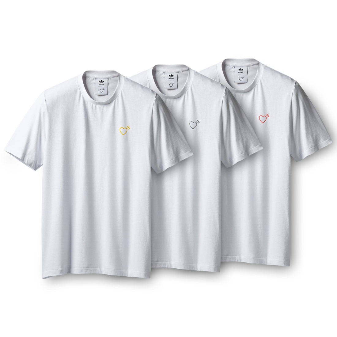 Adidas x Human Made Men 3P Pack Tee (white)