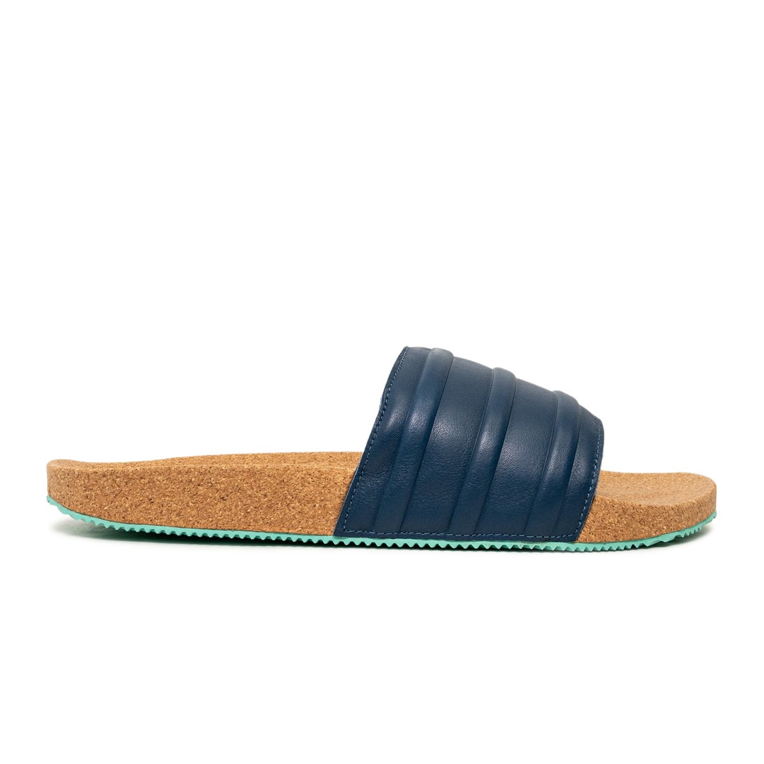 Adidas Men Adilette Premium (blue / night indigo / acid mint)