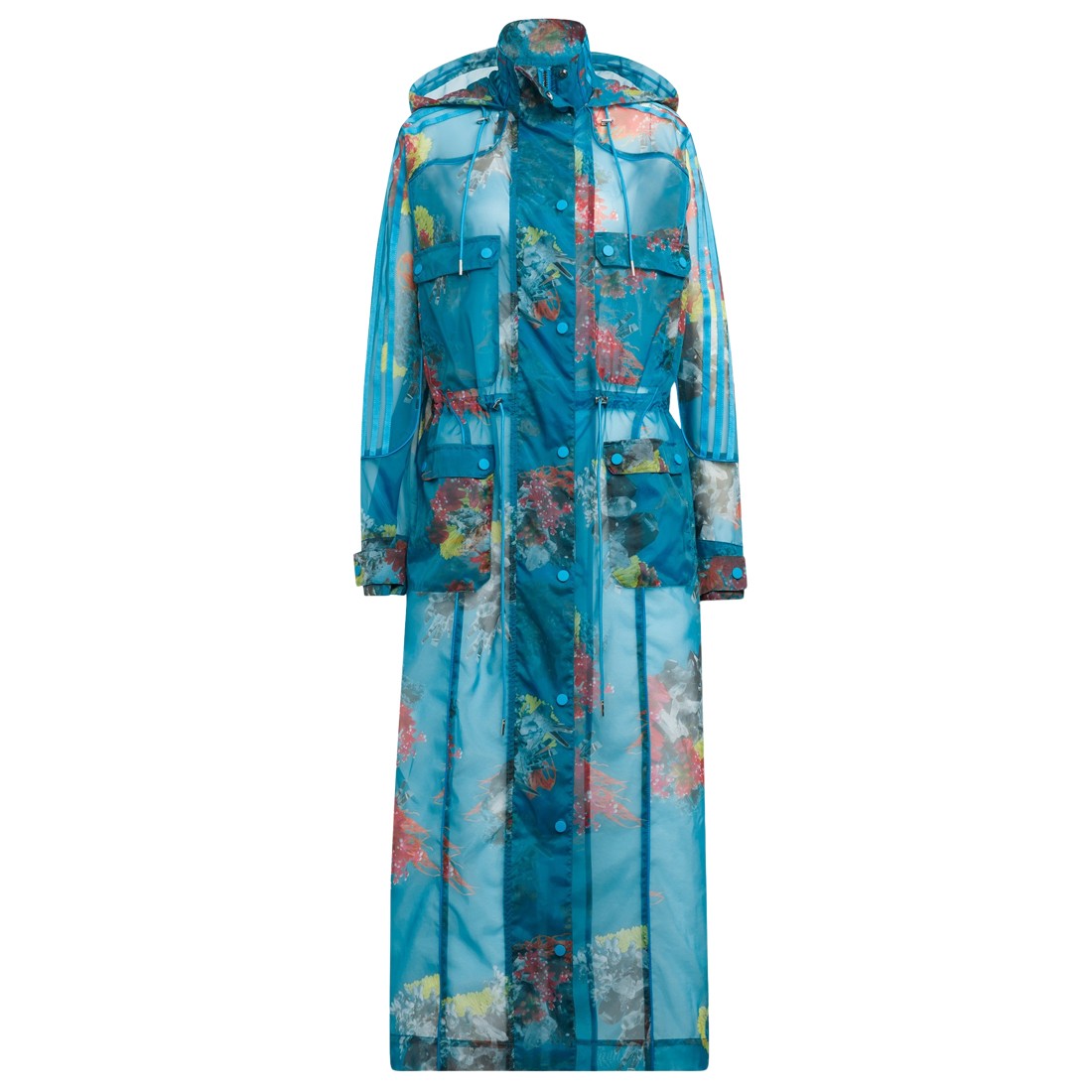 Adidas x Ivy Park Women Printed Organza Jacket (blue / shock cyan)