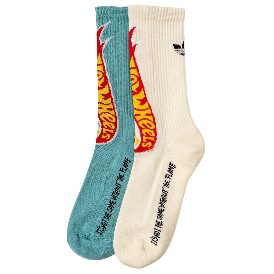 Adidas x Sean Wotherspoon x Hot Wheels Men Crew Socks 2 Pack  (blue / mint ton / cream white)
