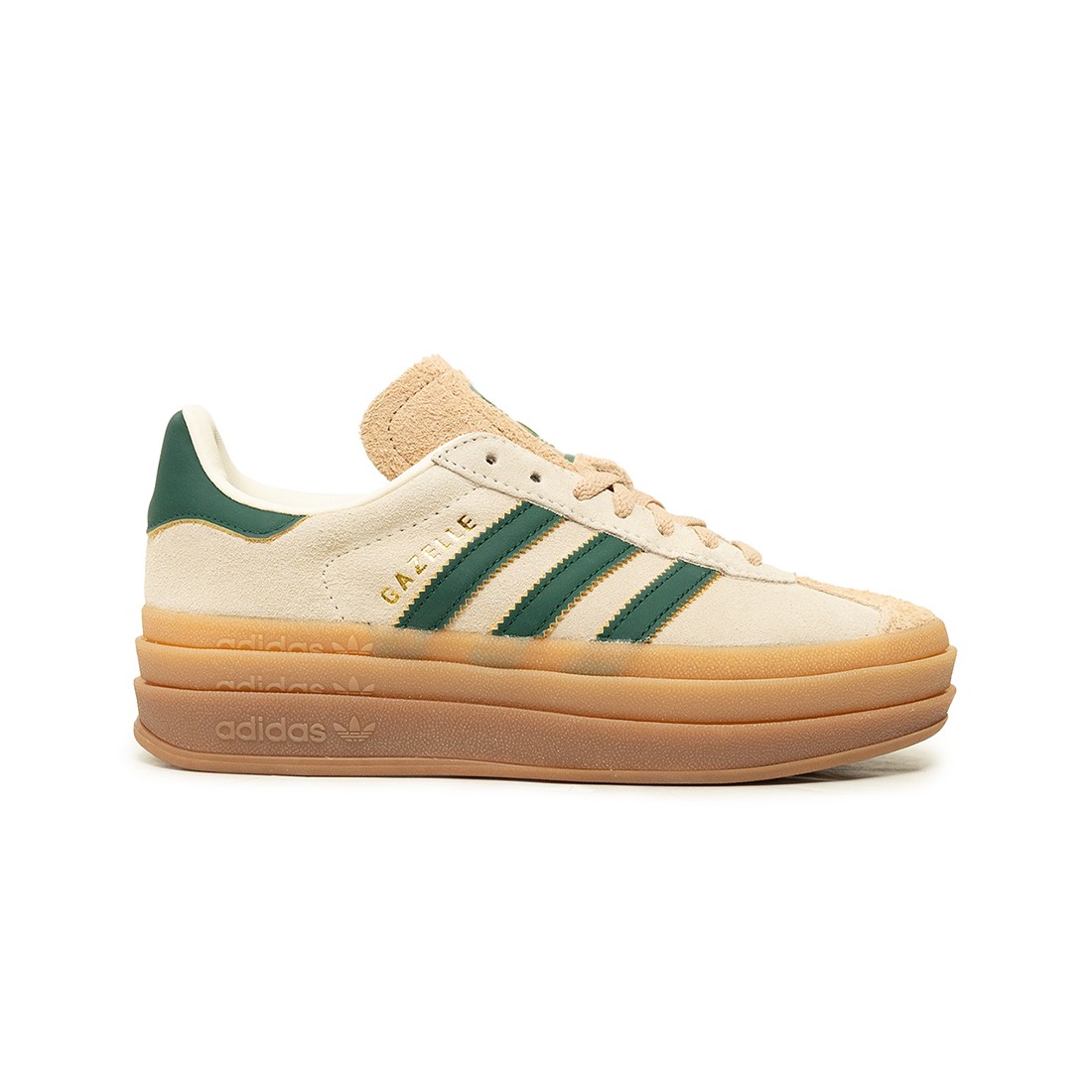 Adidas Women Gazelle Bold (white / collegiate green / magic beige)