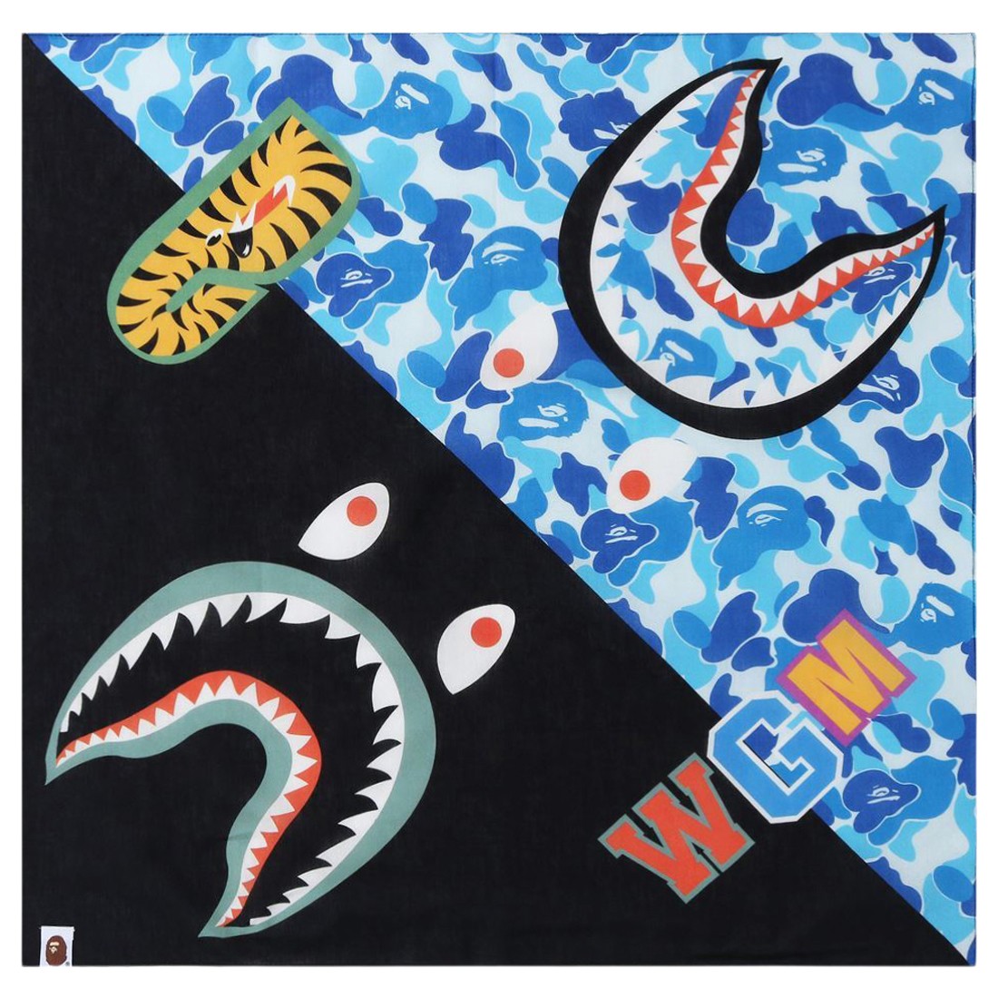 A Bathing Ape ABC Shark Bandana (blue)