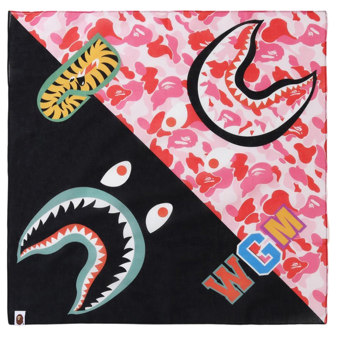 A Bathing Ape ABC Shark Bandana (pink)