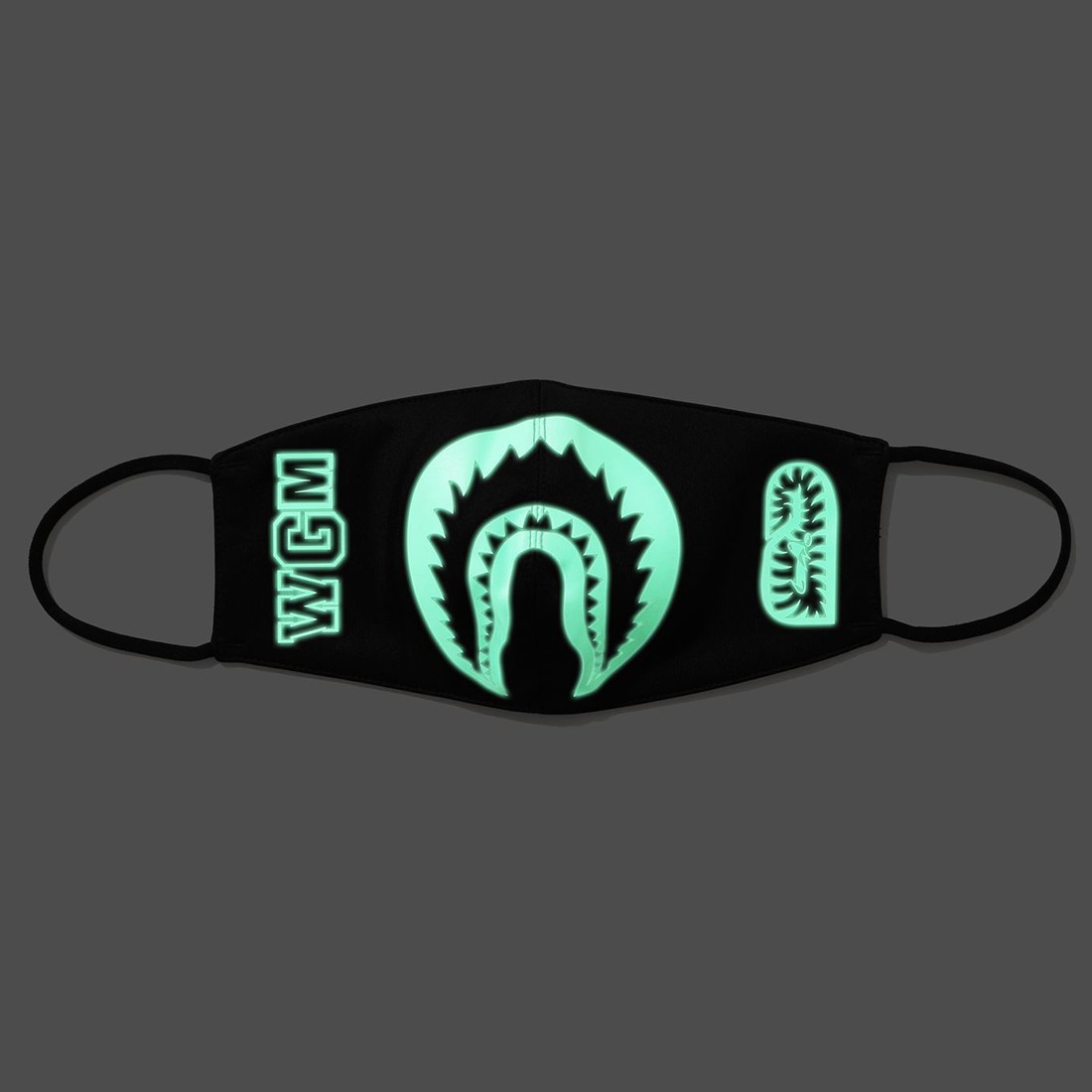 A Bathing Ape Glow In The Dark Shark Mask (black)