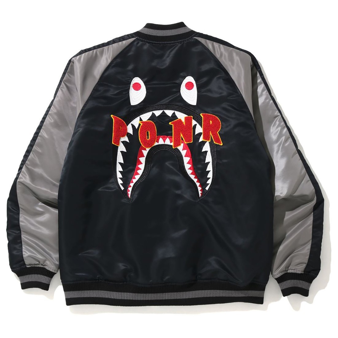 A Bathing Ape Men Shark Souvenir Jacket (black)