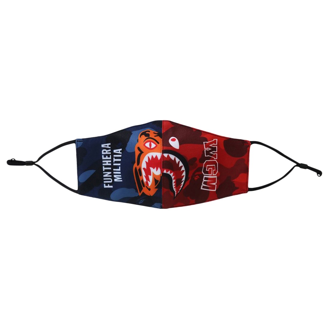 A Bathing Ape Color Camo Tiger Shark Half Mask (navy)