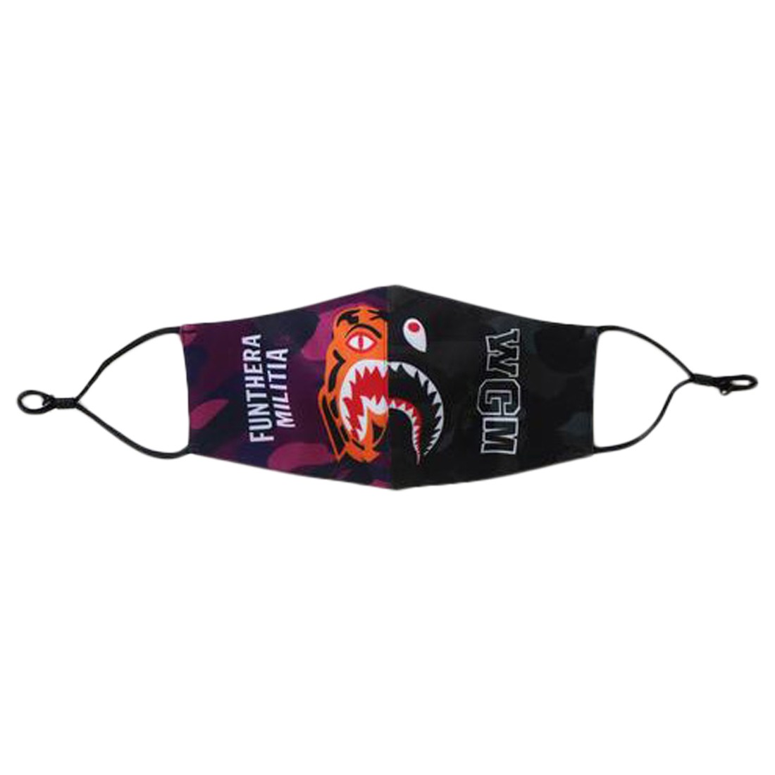 A Bathing Ape Color Camo Tiger Shark Half Mask (purple)