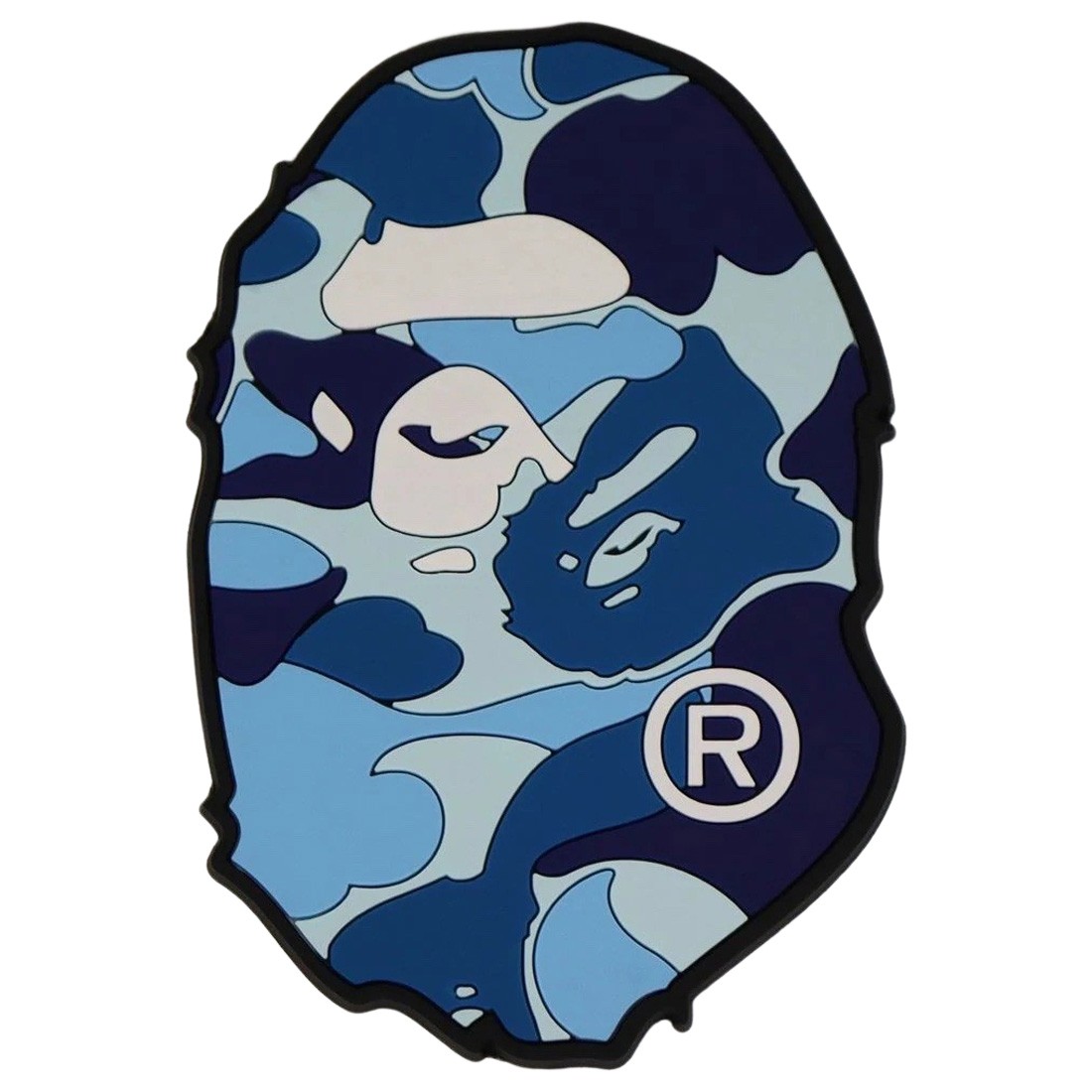 A Bathing Ape ABC Camo Ape Head Rubber Coaster (blue)