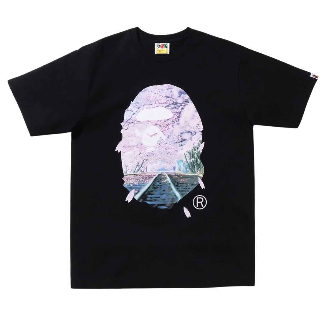 A Bathing Ape Men Sakura Photo Ape Head Tee (black)