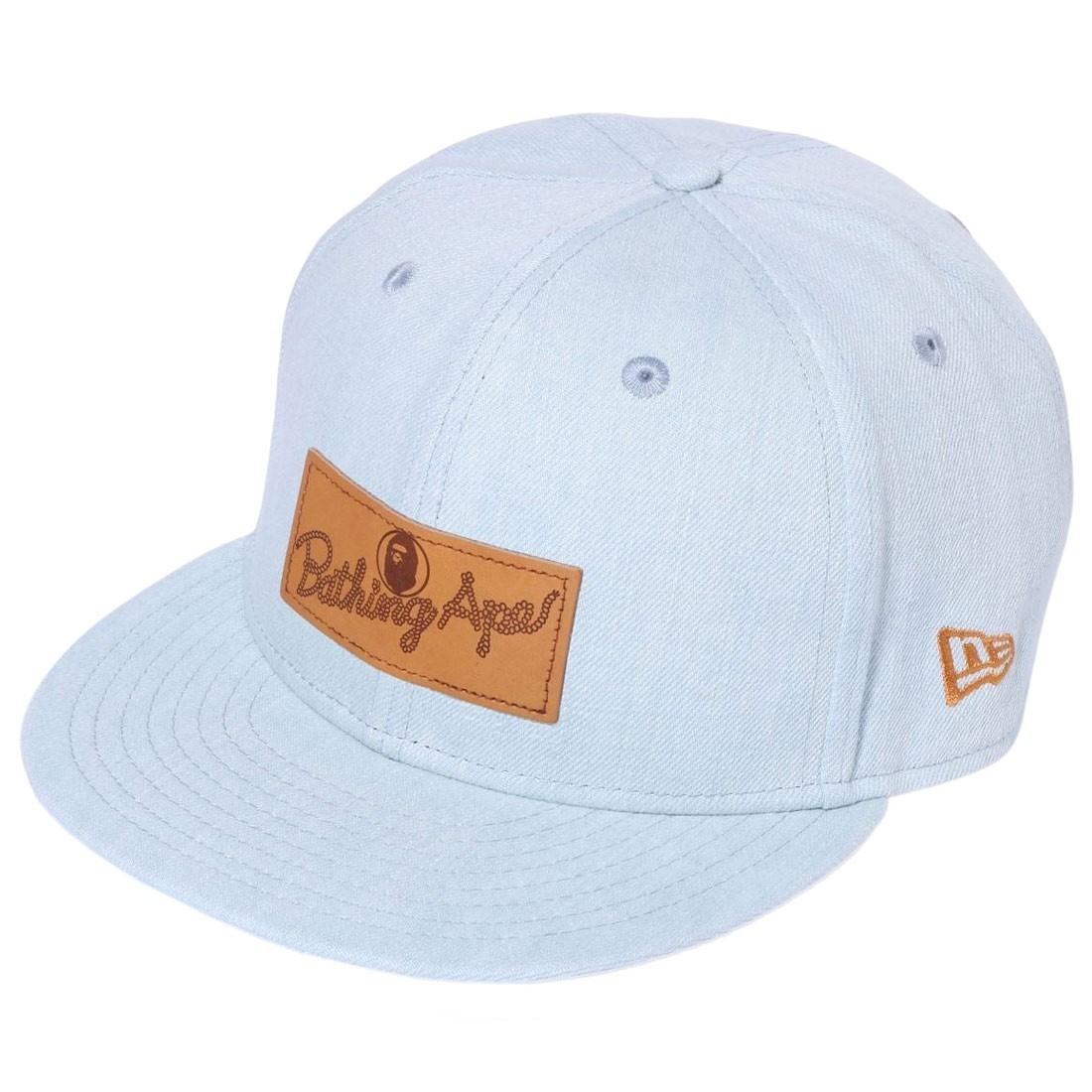 A Bathing Ape Wrangler Label New Era 9Fifty Snap Back Cap (blue / light indigo)