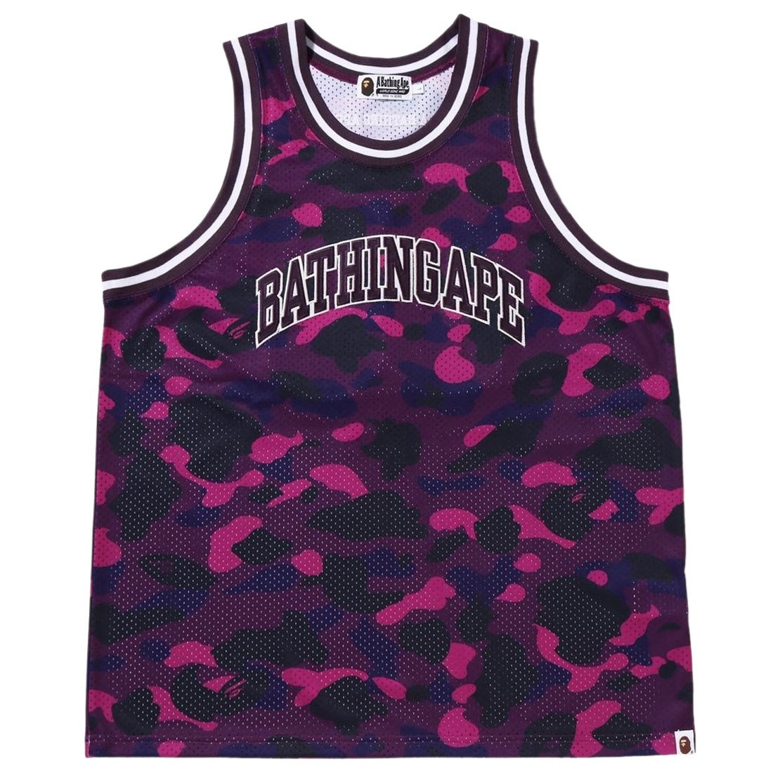 A Bathing Ape Men Color Camo Basketball Tank Top (purple)