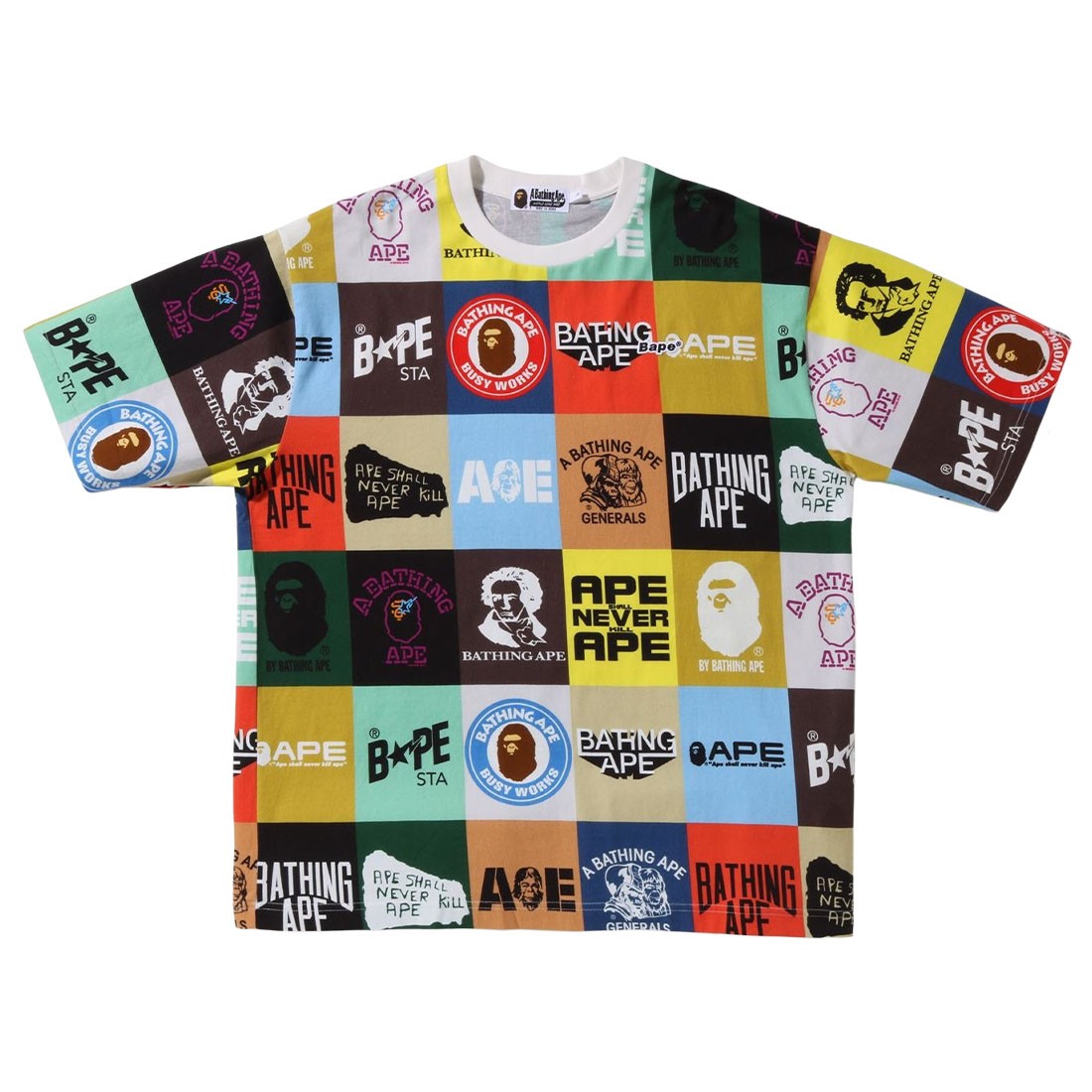 A Bathing Ape Men Bape Classic Logo Relaxed Fit Tee (multi)